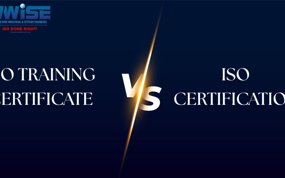 ISO Training Certificate vs ISO Certification